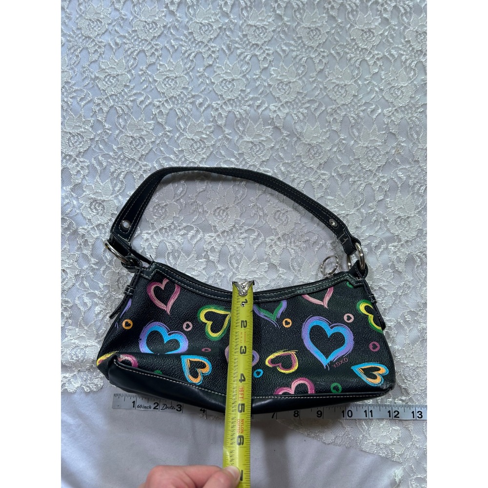 Y2K Graffiti Print Baguette Shoulder Bag Buckle 2000s McBling Mini Purse - Picture 9 of 9